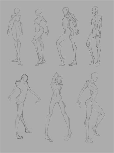 character poses (practice 1) #fyp #foryoupage #foryou #digitalart #procreate #drawing #digitaldrawing #anatomyart #artposes #humananatomydrawing