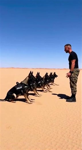 🐕 Extreme K9 Precision Drill | Desert Masterclass 🌞#PoliceDogs #K9Elite #DogTraining #army #shorts