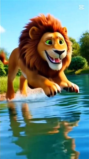 Lion Cartoon Adventure 🦁 Funny Animal Story for Kids | Cute Baby Lion