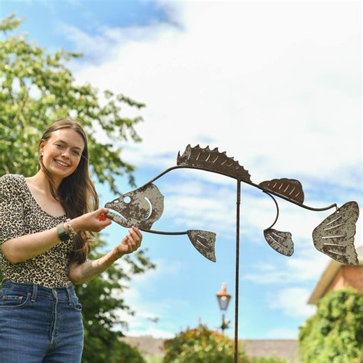 Rustic Metal Fish Weathervane Garden Stake – Vintage Wind Direction Sculpture for Outdoor Yard Decor - Etsy