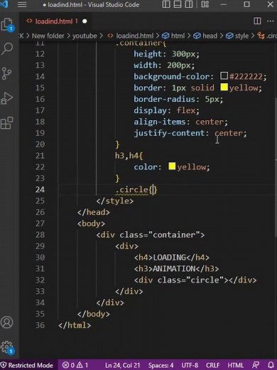 Page loading Animation using HTML and CSS