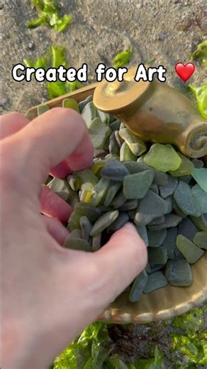 Specially Curated Sea Glass for Your Next Creative Project 💙#seaglasshunting #oddlysatisfying #beach