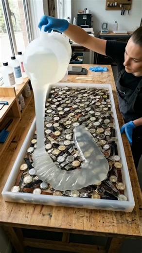 This Epoxy Table Made From Watches Is INSANE! 😱🔥