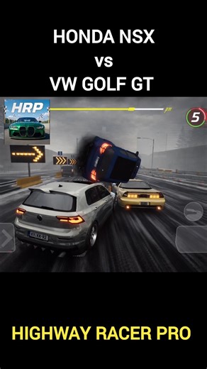Highway Racer Pro Honda Nsx vs VW Golt GT #highwayracerpro #shorts #games #gaming