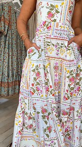 Dreamy, feminine and OH-SO romantic, our Daisy Sundress - Bloom 🌸 falls beautifully featuring a comfortable ruched backing and playful frilled shoulder straps (for the most flattering neckline)! Em (165cm tall) is wearing a size 8. Shop bellaboheme.com.au/products/daisy-sundress-folk-floral | Bella Boheme