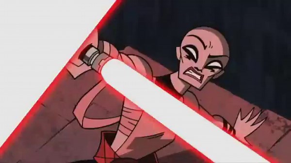 Star Wars Forces of Destiny | Asajj Ventress VS Anakin Skywalker | Clone Wars | Disney [Dash Star] on Make a GIF
