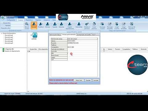Carga y enrolar huella de Usuarios en el sistema CROSSCHEX Anviz C-Team