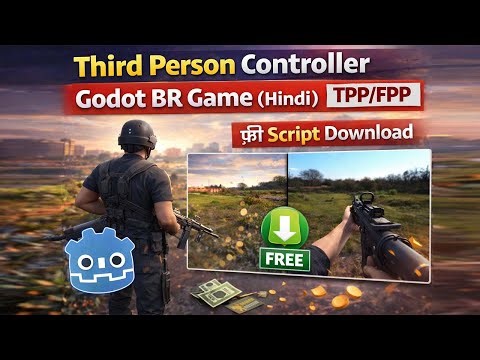 Third Person Controller for Battle Royale Game in Godot | Hindi Tutorial | Free Script