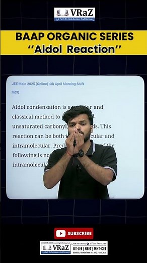 JEE Organic Chemistry का GAME CHANGER 😍 | Aldol Reaction #shorts #shortsfeed #vrazacademy