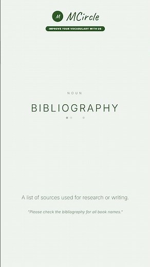 Learn English: What is Bibliography? | Vocabulary Shorts