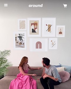 Around! The only app that helps you design your home with a click. Just scan the room with your phone and choose from our vast collection of stunning artwork and plants. Enjoy FREE shipping on every single item. | Around Home Décor by Mixtiles