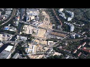 Baufeld für den Neubau der Stadtautobahn A100 in Berlin Neukölln