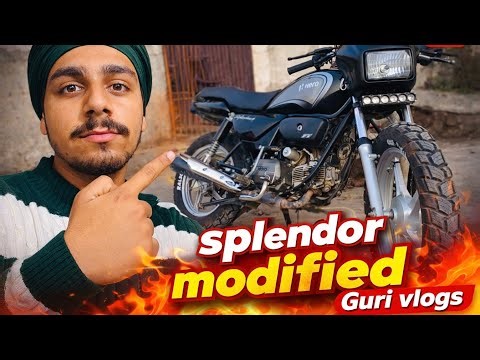 Splendor Modified with Off-Road Tyres 🔥 Full Review | Guri Vlogs