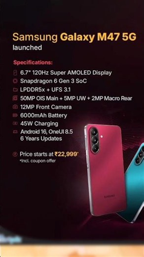 Samsung M47 5G Mobile 🔥। Best Phone Under 30000 !
