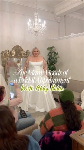 💚The Many Moods of a Bridal Appointment with Abby Bible #plussizebride #weddingdress