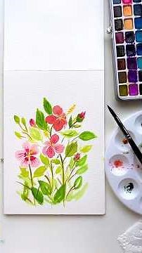 Easy Watercolor Hibiscus Flower Tutorial Spring is here!!