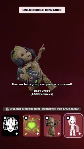 he’s actually so cute omg🥹 baby groot is now available!! #fypシ゚viral🖤tiktok #foryoupageofficiall❤️❤️tiktok #babygroot #babygrootfortnite #foryoupageofficiall❤️❤️tiktok