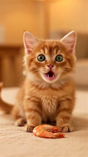 Eating 🍤 #asmr #recomended #youtubeshorts #apple #cookingchannel #yummy #pets #kitten #shrimp #meow