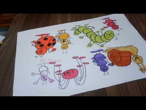 Color The Picture Of The Cute Little Insects That Appear In The Garden 27 - Red