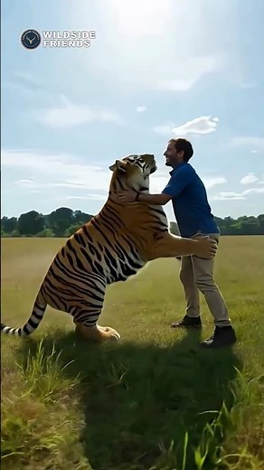 THIS TIGER DIDN’T ATTACK, IT HUGGED A HUMAN | 4K Video Official