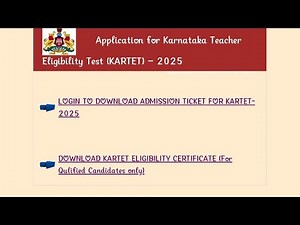 KARTET 2025 ADMIT CARD RELEASE NOW