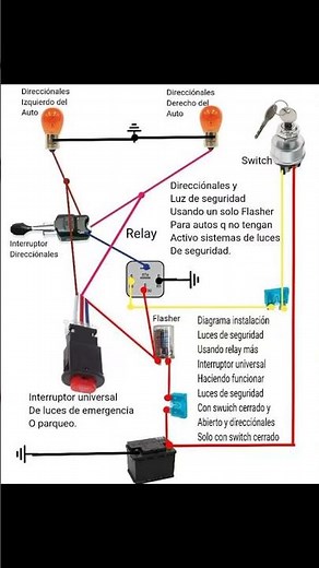 How to Wire Turn Signals and Emergency Lights Using One Flasher | Simple Relay Diagram 🚗💡