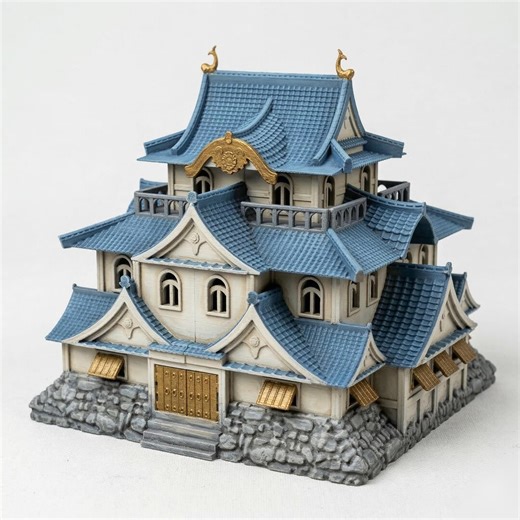 Japanese Castle 3D Print STL – Modular Fortress for Tabletop Gaming (digital Download) - Etsy