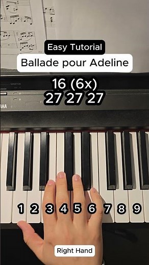 Ballade pour Adeline Piano Tutorial #pianotutorial #piano #balladepouradeline