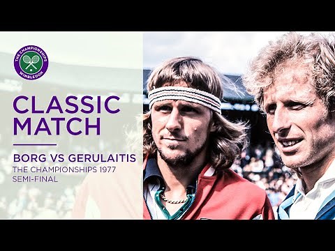 Bjorn Borg vs Vitas Gerulaitis | Wimbledon 1977 Semi-final | Full Match Replay