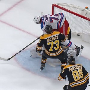 Tuukka Rask suffered a concussion after this nasty collision with Filip Chytil. 😳 | Hockey Night in Canada
