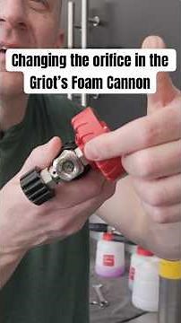 Changing the orifice in the Griot’s Foam Cannon. #carwash #pressurewashing #foamcannon #griotsgarage