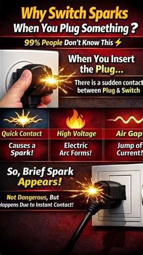 Why Switch Sparks When You Plug Something? ⚡ 99% People Don't Know This!