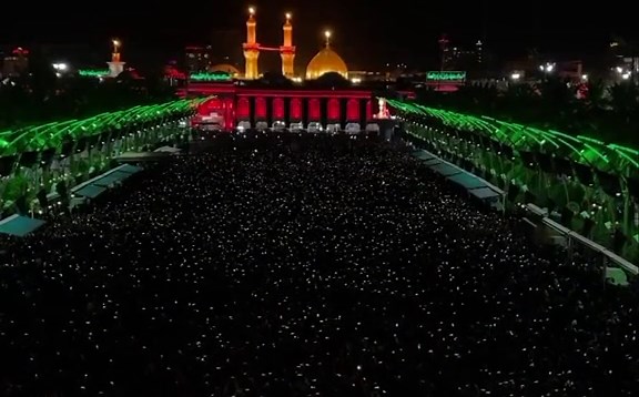 Green Lights Turn into Red Lightd on 1st Muharram at Karbala....#karbala #muharram #imamhussain