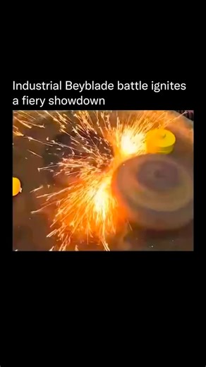 Universal View on Instagram: "Follow (US)👉🏻 @universalview7 to learn something new everyday! Two massive gears spin at breakneck speed inside a steel arena, crashing into each other with a shower of sparks as the entire platform rumbles under the force of their fiery collision. The battle is fueled by pure physics, with friction creating bursts of heat, sparks flying from metal grinding against metal, and flames crawling across the edges as the momentum keeps building. When the clash finally s
