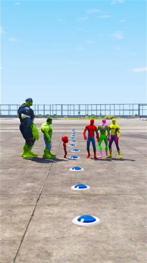 SPIDE-RMAN VS SPIDARMAN SUPERHEROES BATTLE #shorts #gta5 #hulk