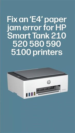Fix an ‘E4’ error for HP Smart Tank 210 520 580 590 5100 printers #shorts
