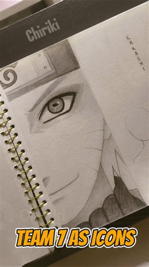 Biến các thành viên đội 7 thành dạng Icon 👤🥷 #art #drawing #naruto #kakashi #sasuke #sakura #anime