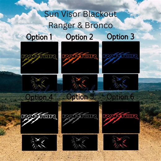 Ford Ranger & Bronco Raptor Visor Warning Delete Stickers Full 3pc Blackout Kit (2 Lg 1 Sm) Both Visors Precision Cut Matte Stealth Upgrade - Etsy