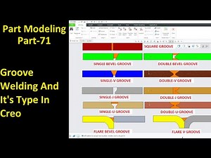 #71 Creo Part Modeling- Different Types Of Groove Welding