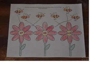 Spring Flowers Word Family Coloring Pages