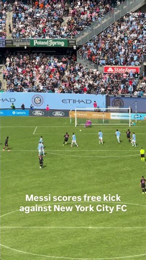 Lionel Messi scores free kick against New York City FC #nycfc #intermiami #leomessi̇ #football