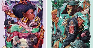 Surreal Watercolor Illustrations Shake Back and Forth in Marija Tiurina's Chaotic Stereograms