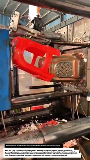 Automatic Plastic Chair Production Using Injection Molding Machine | Manufacturing Education.