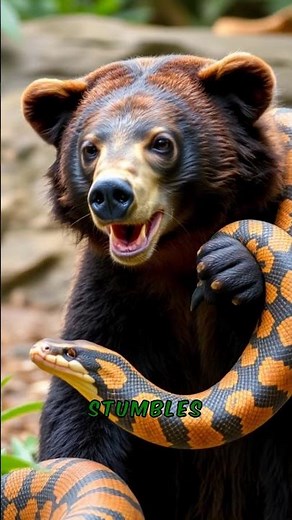 Reticulated Python and a Sun Bear battle ...