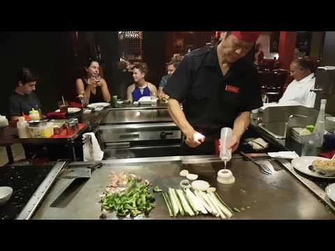 teppanyaki show!! Fuji Japanese Steakhouse & Sushi - dinner for 8 people