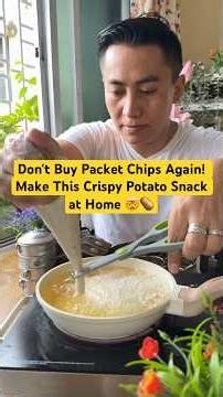 Homemade Crispy Potato Chips | Easy Evening Snack Recipe 🥔 #snacks #homemade #easyrecipe