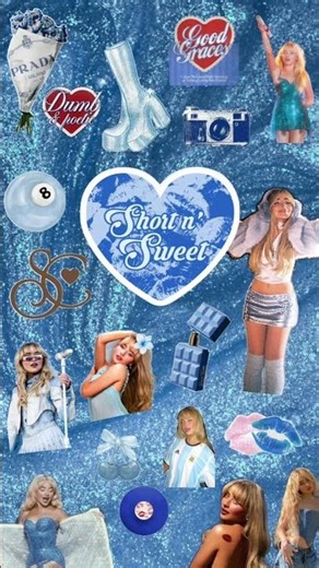 Short n Sweet dark blue collage #blue #collage #shortnsweetalbum #sabrinacarpenter