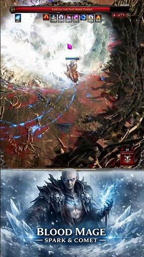 My main Blood Mage — Spark & Comet w/Frost Wall at level 97 ❄️⚡