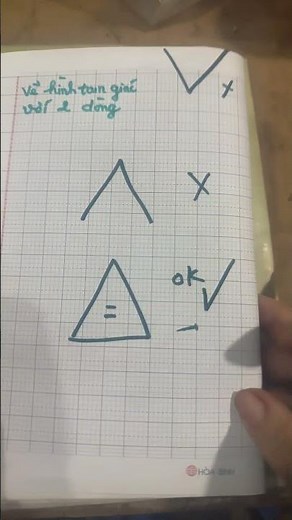 Draw a triangle with two lines #giangcuman #art #drawing #shorts