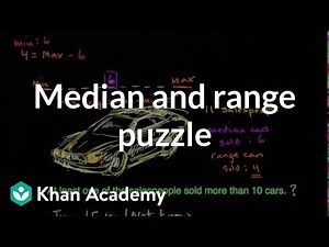 Median and range puzzle | Data and statistics | 6th grade | Khan Academy